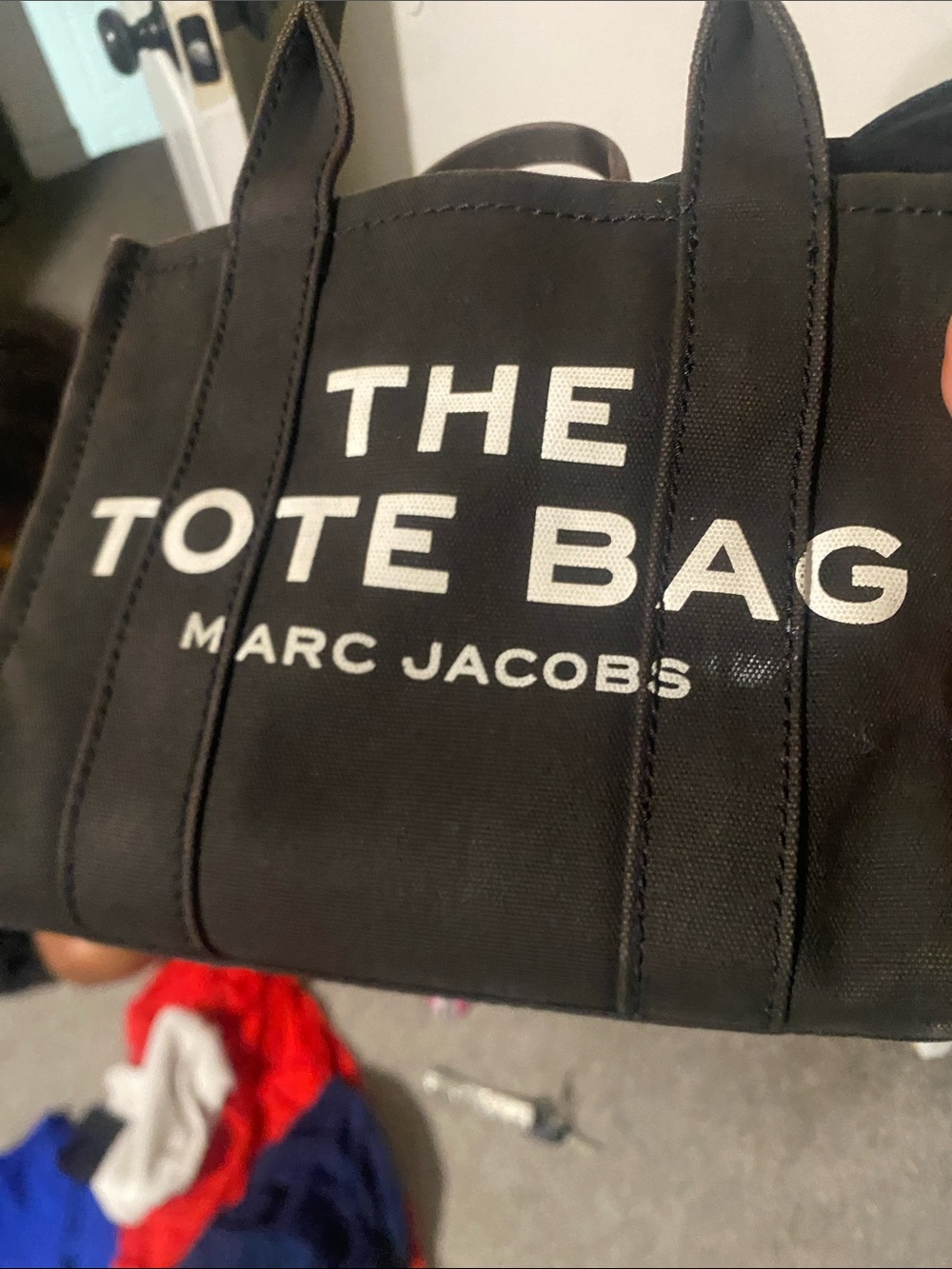 Marc Jacobs Black Canvas 'The Tote Bag' Mini Duffel